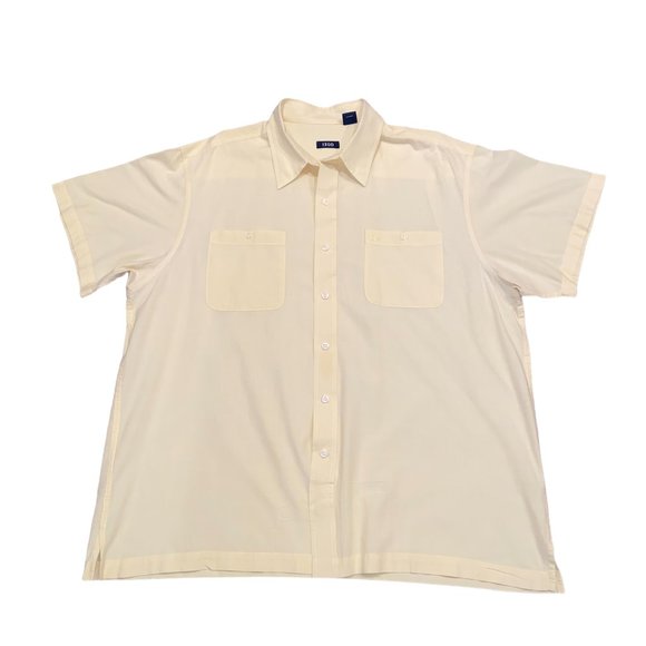 IZOD Yellow Short Sleeve Button Up, Men's Extra Large (XL) - Picture 1 of 9